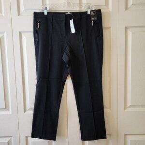 New York & Company The Crosby Slim Ankle Pants Size 12 Stretch Black